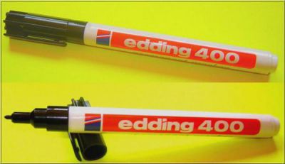 Marqueur Edding 400 noir : Marqueur ind�l�bile pour �tiquettes horticoles