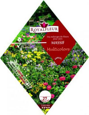 M�lange de Fleurs MASSIF Multicolore :  1.8 m�