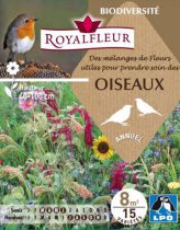 Mélanges d'annuelles pour attirer les oiseaux : 8 m²