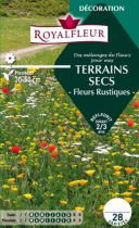 Mélanges TERRAINS SECS -Fleurs Rustiques- : pour 8 m²