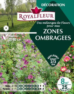 M�langes de fleurs pour  ZONES OMBRAGEES : pour 8 m�