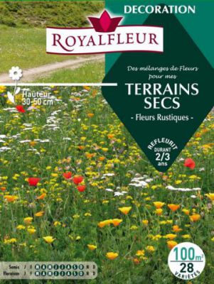 M�langes de Fleurs Sp�cial JACH�RE TERRAINS SECS -Fleurs Rustiques- : 100 m�