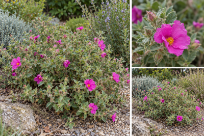 Cistus � pulverulentus \'Sunset\' / Ciste \'Sunset\'�: pot 2 litres � 10/25 cm