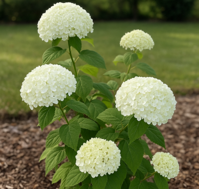 COPIE Hydrangea arborescens \'Flower Wow\' / Hortensia arborescent blanc : 40/60 cm - pot de 3 litres