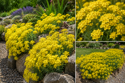 Corbeille d\'or \'Goldkugel\' -  Alyssum saxatile \'Goldkugel\' : godet de 9x9 cm