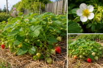 Fraisier \'Cirafine\' - Fragaria x ananassa \'Cirafine\'&nbsp;: 5/10 cm - godet de 10,5 cm
