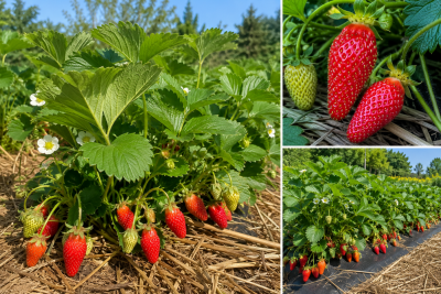 Fraisier \'Gariguette\' - Fragaria x ananassa \'Gariguette\' : 5/10 cm - godet de 10,5 cm