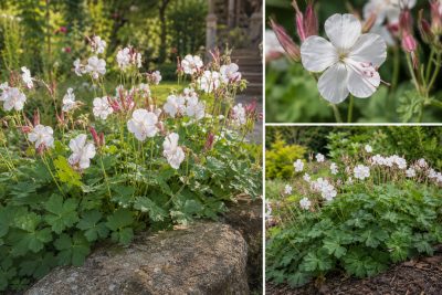 Geranium cantabrigiense \'St Ola\' - G�ranium de Cambridge blanc : godet�9 � 9�cm���0,6�litre