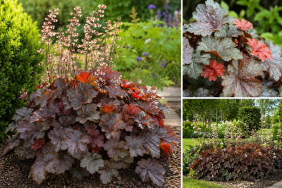 Heuchera \'Cherry Cola\' � / Heuch�re vivace�: godet 9 � 9 cm � 0,6 litre