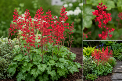 Heuchera \'Coral Forest\'��: godet de 9x9 cm - 0,6 litre