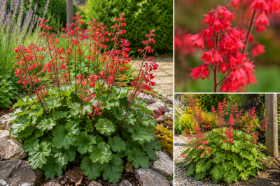 Heuchera X Brizo�des \'Pluie de feu\' : Godet de 9x9 cm