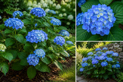 Hortensia \'Nikko Blue\' : Taille 30/40 cm - Pot de 3 litres