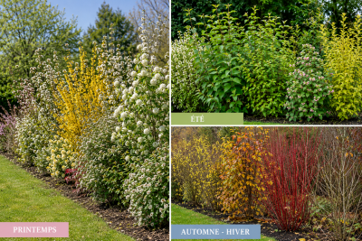 Kit haie fleurie N�1 : 26 plants - taille 40/60 cm - Racines Nues