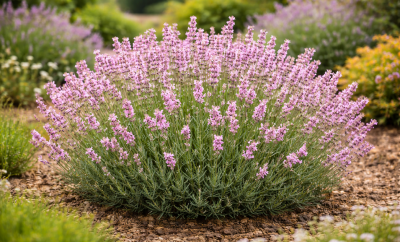 Lavandula angustifolia \'Hidcote Pink\' / Lavande vraie rose : godet de 9x9 cm - 0,6 litre