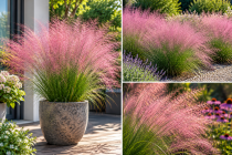 Muhlenbergia capillaris / Herbe aux cheveux roses&nbsp;: godet 9 x 9 cm � 0/15 cm
