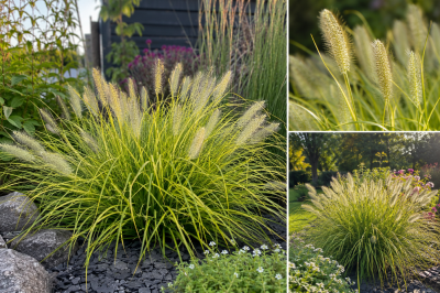 Pennisetum alopecuroides \'Hameln Gold\' / Herbe aux �couvillons \'Hameln Gold\' : conteneur 3 litres � 15/50 cm