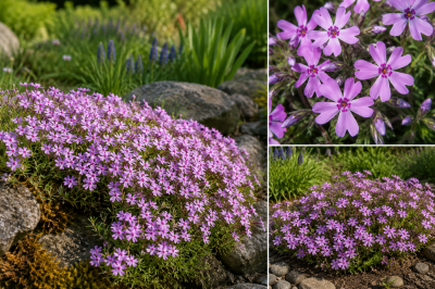 Phlox subulata \'Fort Hill\' : godet de 9x9 cm - 0,6 litre