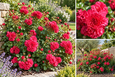 Rosa Sans Contraintes \'Toscana\'� - Rosier Sans Contraintes \'Toscana\'� : pot de 1,3 litres