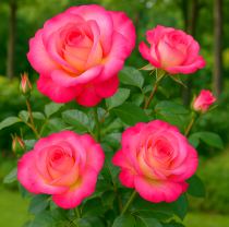 Rosier \'Queen Elisabeth\' : Racines nues