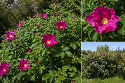 ROSIER Rugosa \'Rubra\' : 30/40 cm en racines nues