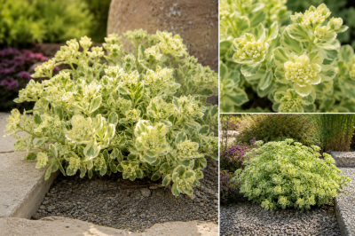 Sedum \'Frosty Morn\' - Orpin panach�: godet 9x9�cm�� 0,6�litre