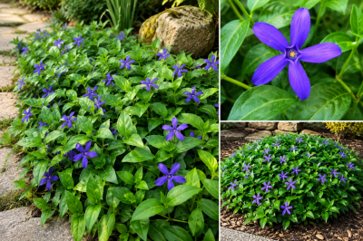 Vinca Acutiloba - Grande pervenche acutiloba : godet de 9x9 cm - 0,6 litre